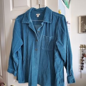 Lds L.L. Bean corduroy shirt sz L Petite